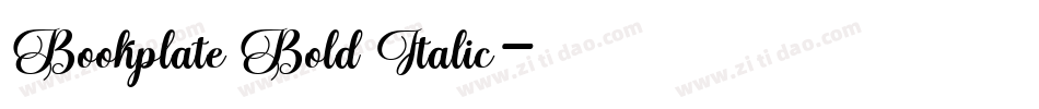 Bookplate Bold Italic字体转换